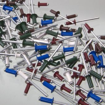 Заклепки вытяжные КОБАЛЬТ алюминиевые, 3,2 х 8 мм, зеленые RAL 6005 (50 шт.)