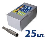 Удлинитель ПРАКТИКА магнитный держатель  60мм для бит 1/4" составной, (25шт), коробка (036-773)