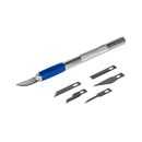 Нож для художественных работ КОБАЛЬТ перовые лезвия 6 шт, металлический корпус, кейс, блистер (245-060)