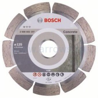 Диск алмазный сегментный BOSCH Pf Concrete 125 х 22 мм (1 шт.) по бетону (2608602197)
