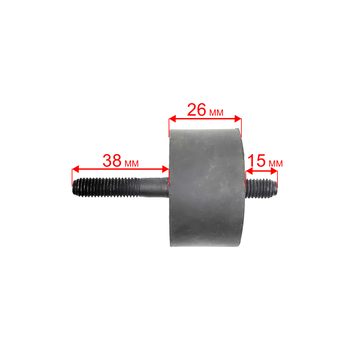 Подушка-опора DDE для мотопомпы PTR80H, PTR50K (Ø45x26мм) (шпилька M8x1.25x14мм и 33мм) (виброопора)