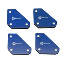 Угольник магнитный КОБАЛЬТ 58 х 50 мм, на 3 угла: 45, 90, 135 градусов, магнит до 4 кг, 4 шт./компл., блистер (918-276)