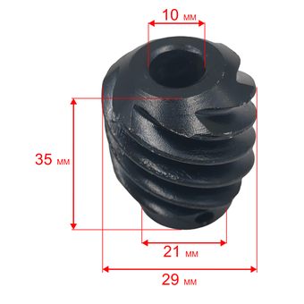 Шестерня червячная DDE ST9071/1176/1387 механизма поворота дефлектора выброса ->798-492-017