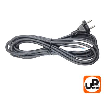 Шнур сетевой UNITED PARTS 2×1,0 мм.кв. - 4,0 м, ПГА-ВП (медь, термоэластопласт ±50С°) (90-0447)