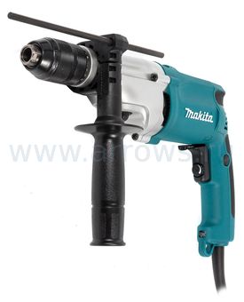 Дрель сетевая ударная MAKITA HP2051F (720Вт, 0-1200/0-2900 об. мин, быстрозажимной патрон, подсветка, кейс)