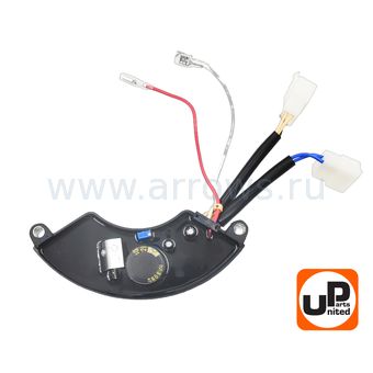 Регулятор напряжения AVR UNITED PARTS для генератора 8кВт (3-х фазный) (полукруглый) (провода 3+2+2)