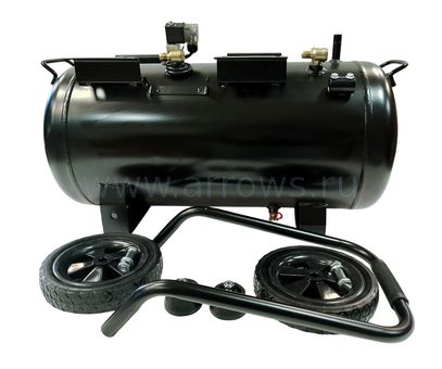 Ресивер UNITED PARTS для компрессора 50л. (8 Бар.) (в сборе с ручкой, колесами, виброгасителями)