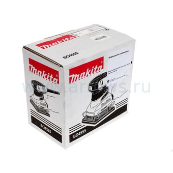 Шлифмашина вибрационная MAKITA BO4555 (200 Вт, 115/140 мм, раб.ход 1,5мм, 1,1кг, зажим + ли (BO4555)
