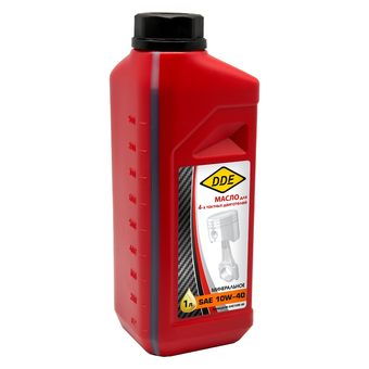 Масло DDE 4-тактное минеральное SAE 10W-40, 1 л, стандарт API SJ/CF