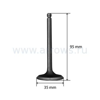 Клапан впускной и выпускной UNITED PARTS для дизельного двигателя UD186 (впуск Ø29мм, выпуск Ø35мм)