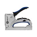 Степлер механический КОБАЛЬТ 3 в 1, скобы 6-14мм, тип 53, шпильки до 14мм, гвозди до 14мм, цель/мет.корп.,рег.удара,прорез.рук-ка (240-683)