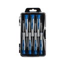 Набор отверток КОБАЛЬТ для точных работ Ultra Grip 50 мм, 7 ШТ: SL2.5, SL3.0, PH00, PH0, T8, T9, T10, CR-V, кейс, блистер (646-638)