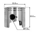 Поршень в сборе DDE Ø34мм CS250  (2 кольца)