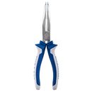 Длинногубцы КОБАЛЬТ изогнутые, 200 мм, с кусачками для проволоки, 2-х компонентные рукоятки, HCS, подвес (647-185)