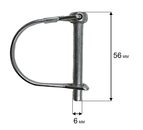 Штифт с кольцом DDE 6х40 крепления колеса ST6560/6561->796-634-002