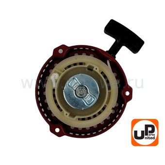 Стартер ручной UNITED PARTS для двигателя LONCIN 152F, плоские метал. собачки (3 отверстия)
