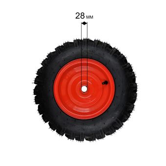 Колесо снегоотбрасывателя DDE ST1176LE левое в сборе (16x4.80-8L)