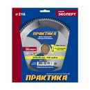 Диск пильный твердосплавный по алюминию ПРАКТИКА 216 х 30 мм, 100 зубьев (030-467)