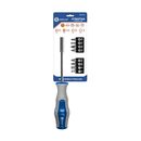 Отвертка рукоятка КОБАЛЬТ Ultra Grip телескопическая, с набором бит, CR-V (8 шт.) блистер