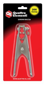 Зажим массы QUATTRO ELEMENTI 200 А  (блистер) (771-596)