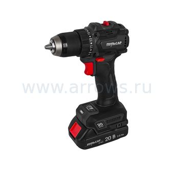 Дрель аккумуляторная безударная ПУЛЬСАР ДА 20- 70Б (20В, 70Нм, 13мм, 2 акк, 2 Ач, з/устр., кейс)