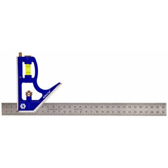 Угольник КОБАЛЬТ с уровнем 300 мм, нерж.сталь (243-479)