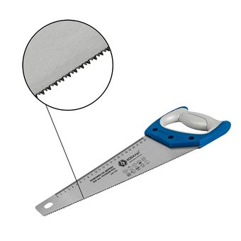 Ножовка по дереву КОБАЛЬТ точный рез, 350 мм, шаг 2 мм (12 TPI), закаленные зубья, 3D-заточка, 2-х компонентная рукоятка (248-788)