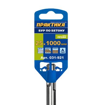 Бур SDS-plus ПРАКТИКА 25 х 950/1000 мм серия "Профи" по бетону (031-921)