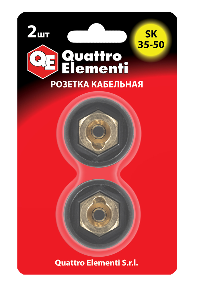 Кабельный разъем QUATTRO ELEMENTI розетка кабельная сварочного аппарата SК 35-50 ( до 315  (641-978)
