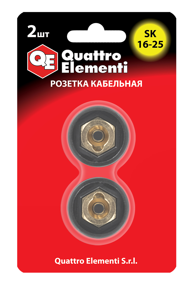 Кабельный разъем QUATTRO ELEMENTI розетка кабельная сварочного аппарата SК 16-25 ( до 200  (641-961)