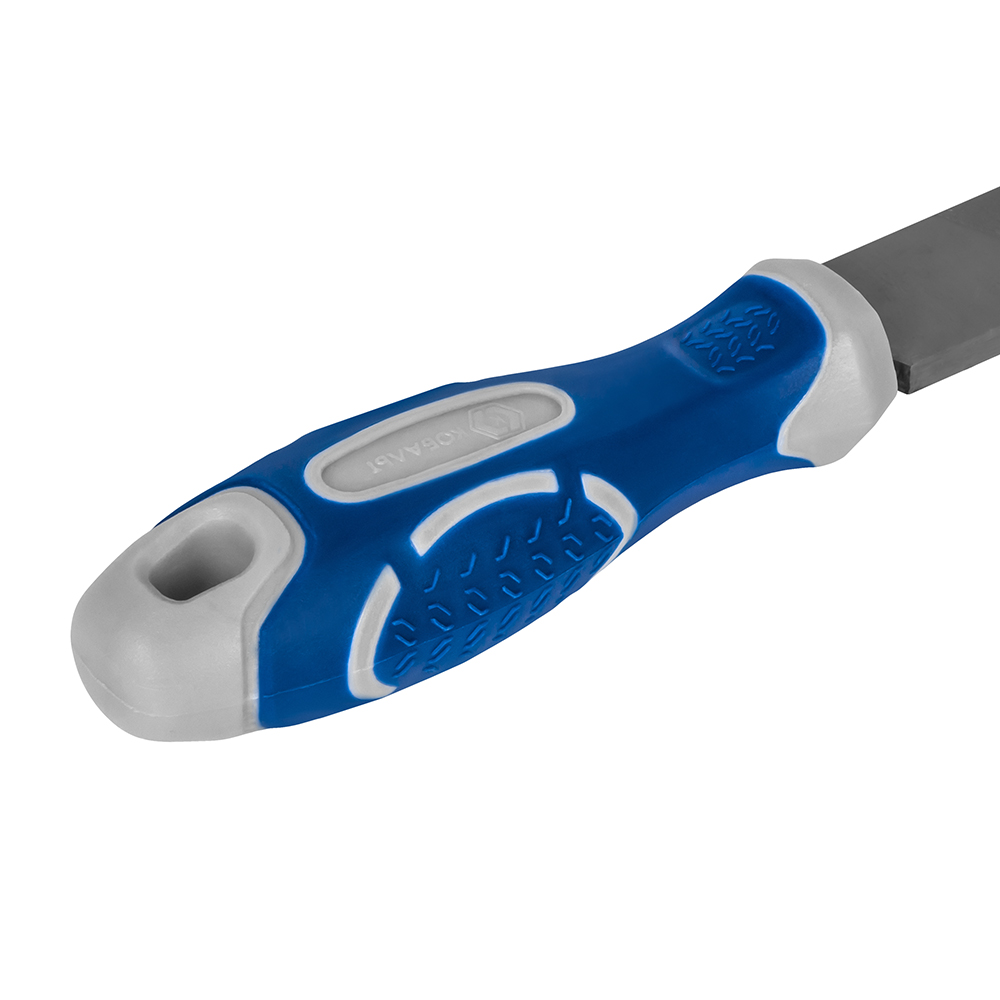 Напильник плоский КОБАЛЬТ насечка №2, длина рабочая/общая 135/260 мм, сечение 16х3.5 мм, 2-х компонентная рукоятка, блистер (247-347)