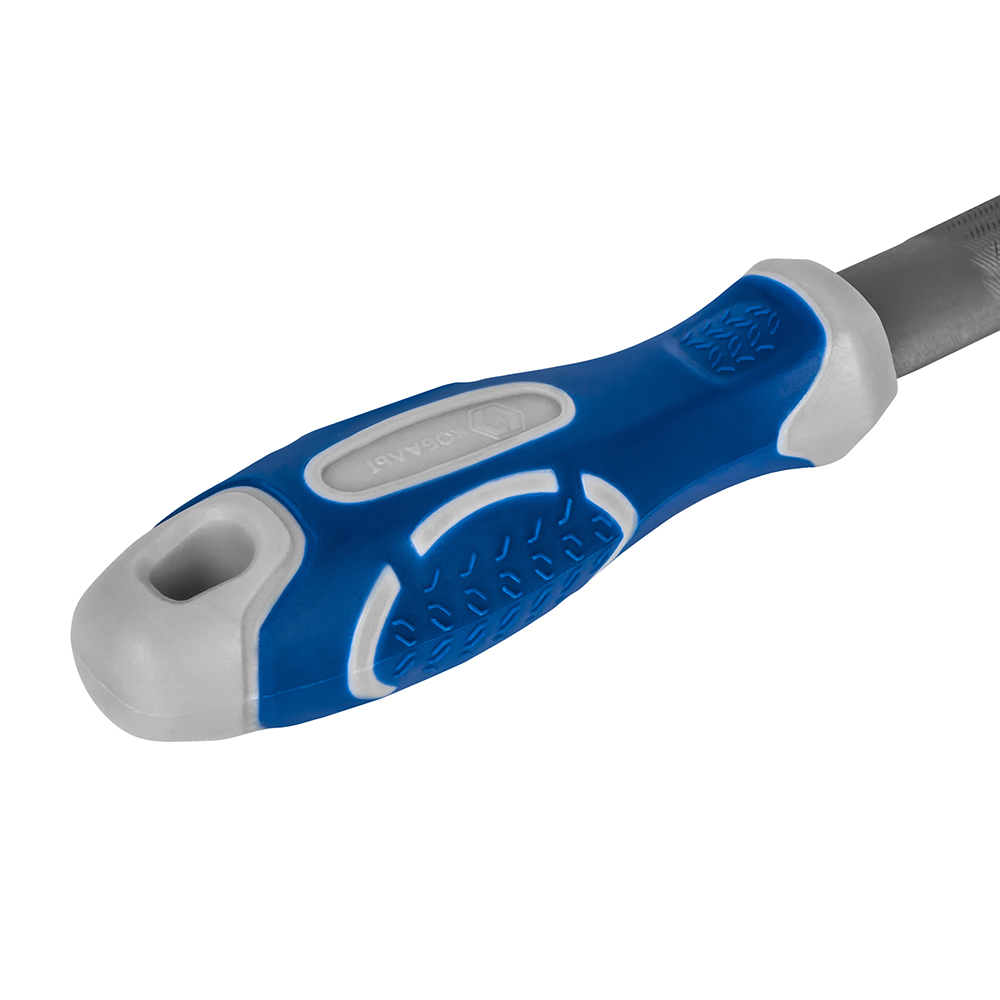 Напильник полукруглый КОБАЛЬТ насечка №1, длина рабочая/общая 135/260 мм, сечение 16х5 мм, 2-х компонентная рукоятка, блистер (247-514)