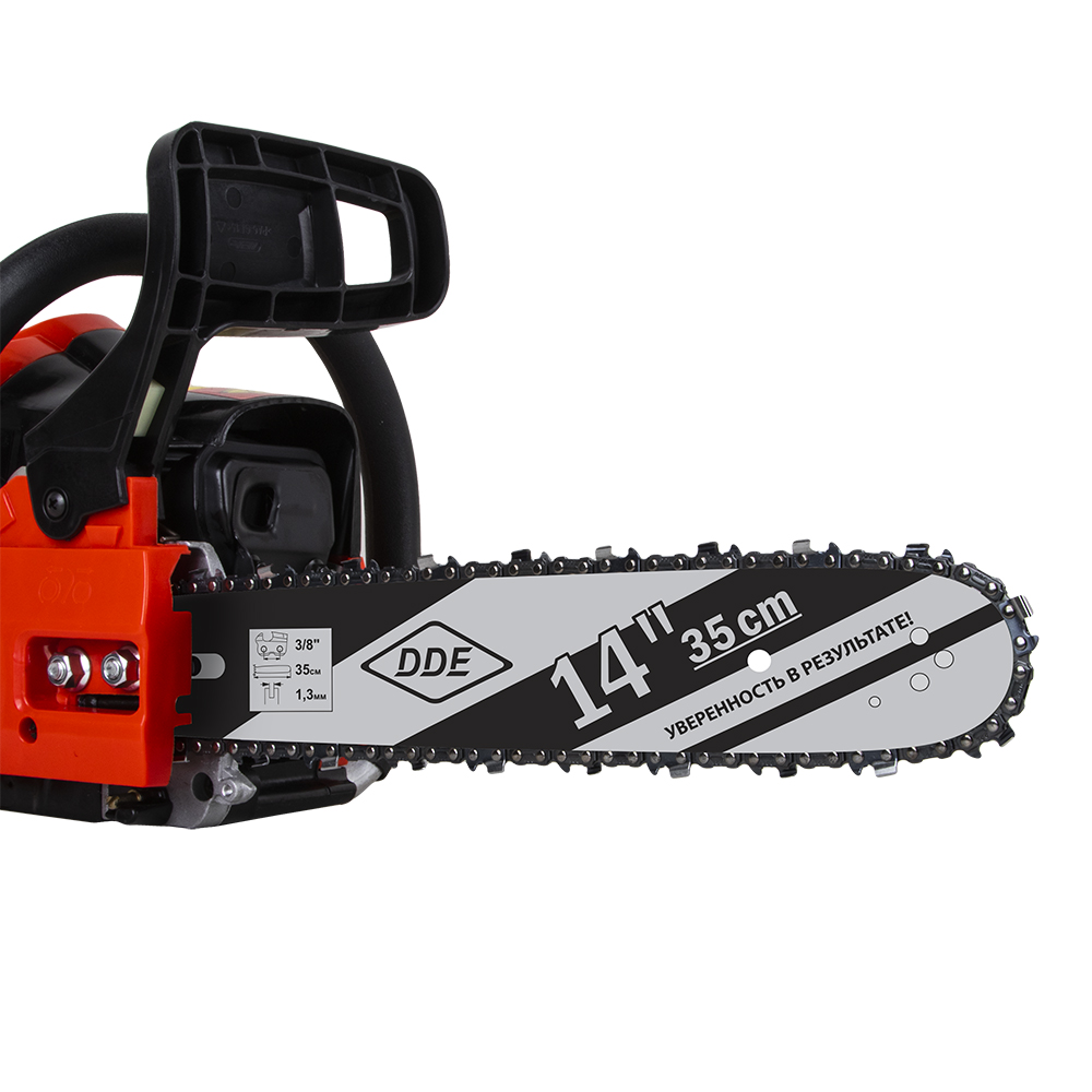 Шина пилы цепной сварная DDE 14"/ 35 см 3/8"-1,3-52 зв (для цепи 91P/VS/VXL)(140SPEA041)