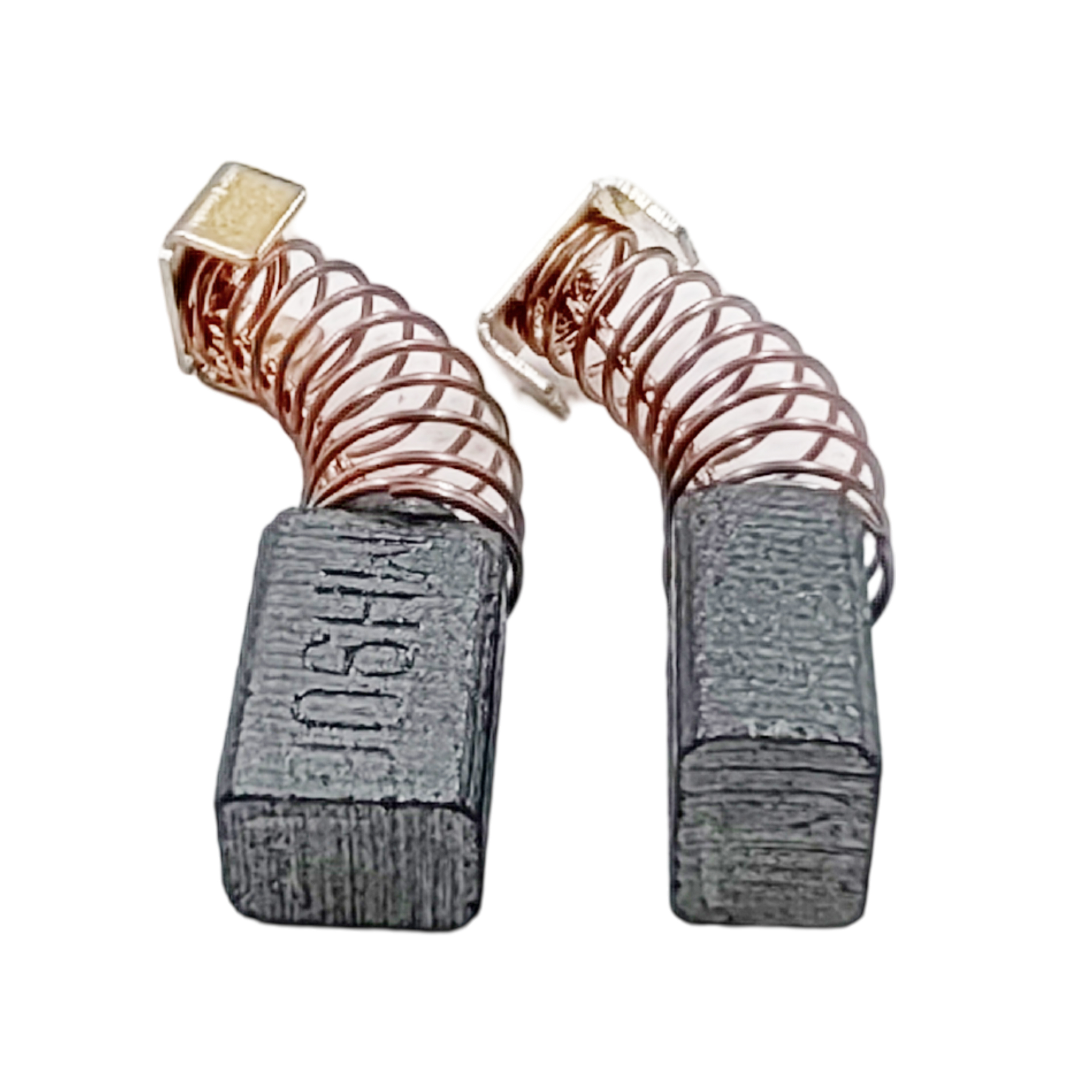 Щетка графитовая ПУЛЬСАР 6х8х12мм ЛЭ900 пружина, прямоугольный пятак с загибами