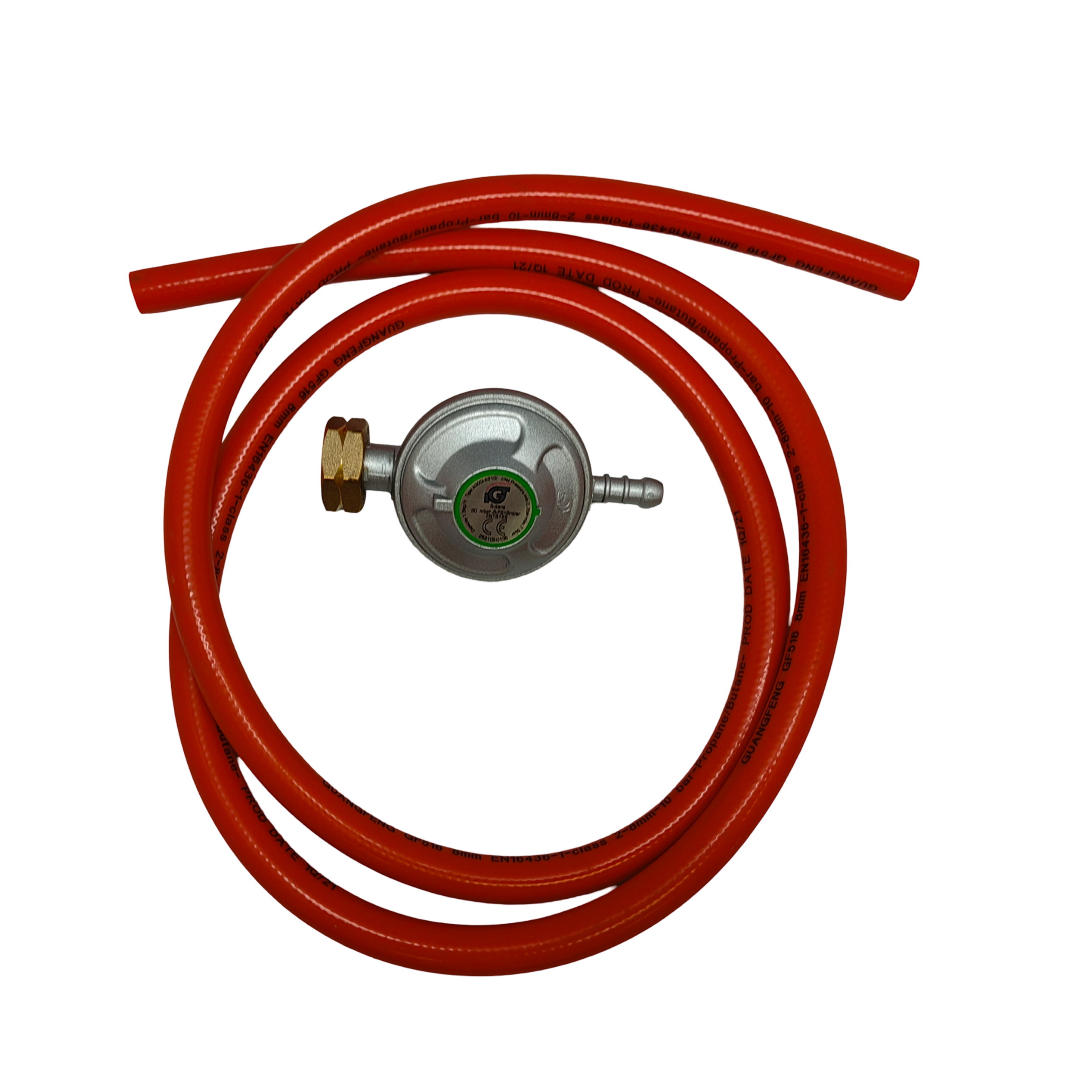 Редуктор газового балона QUATTRO ELEMENTI QE-3300/4000/5000Gi  0.03 bar. с шлангом  (798-737-21)