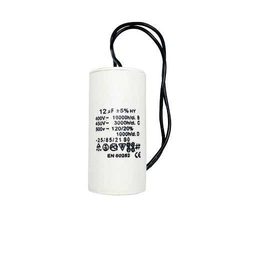 Конденсатор UNITED PARTS CBB60, 12 мкФ, 450В, гибкие выводы (90-0325)