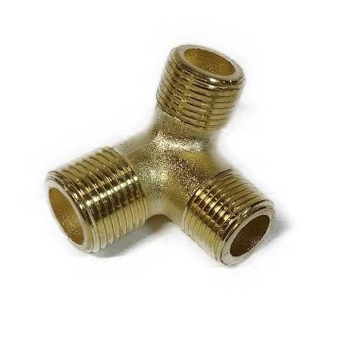 Фитинг-тройник UNITED PARTS для компрессора угловой, резьба внешняя 3/8"×3/8"×1/2"