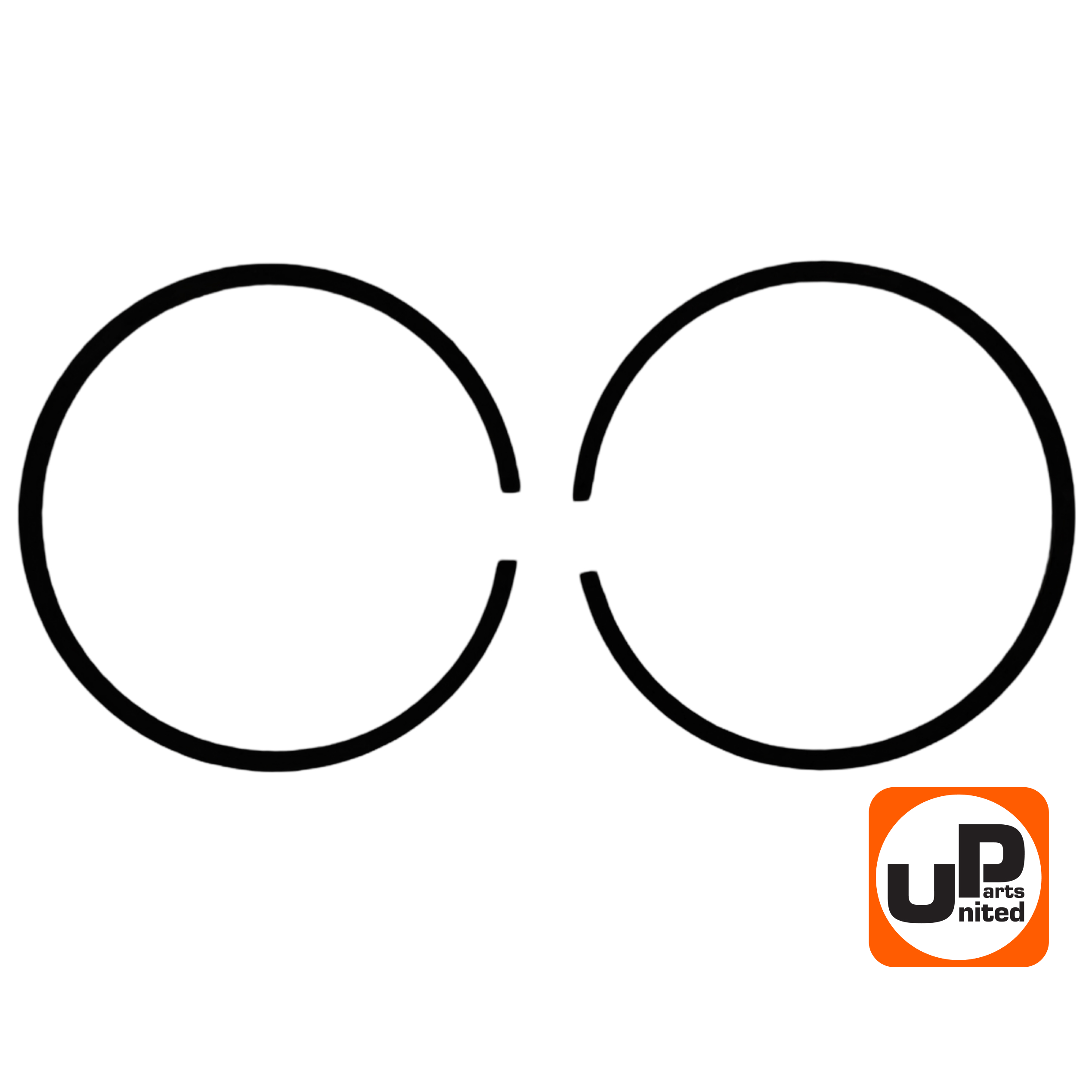 Кольцо поршневое UNITED PARTS Ø34мм, компл 2шт, для STIHL FS38/55 (аналог 41370343000)