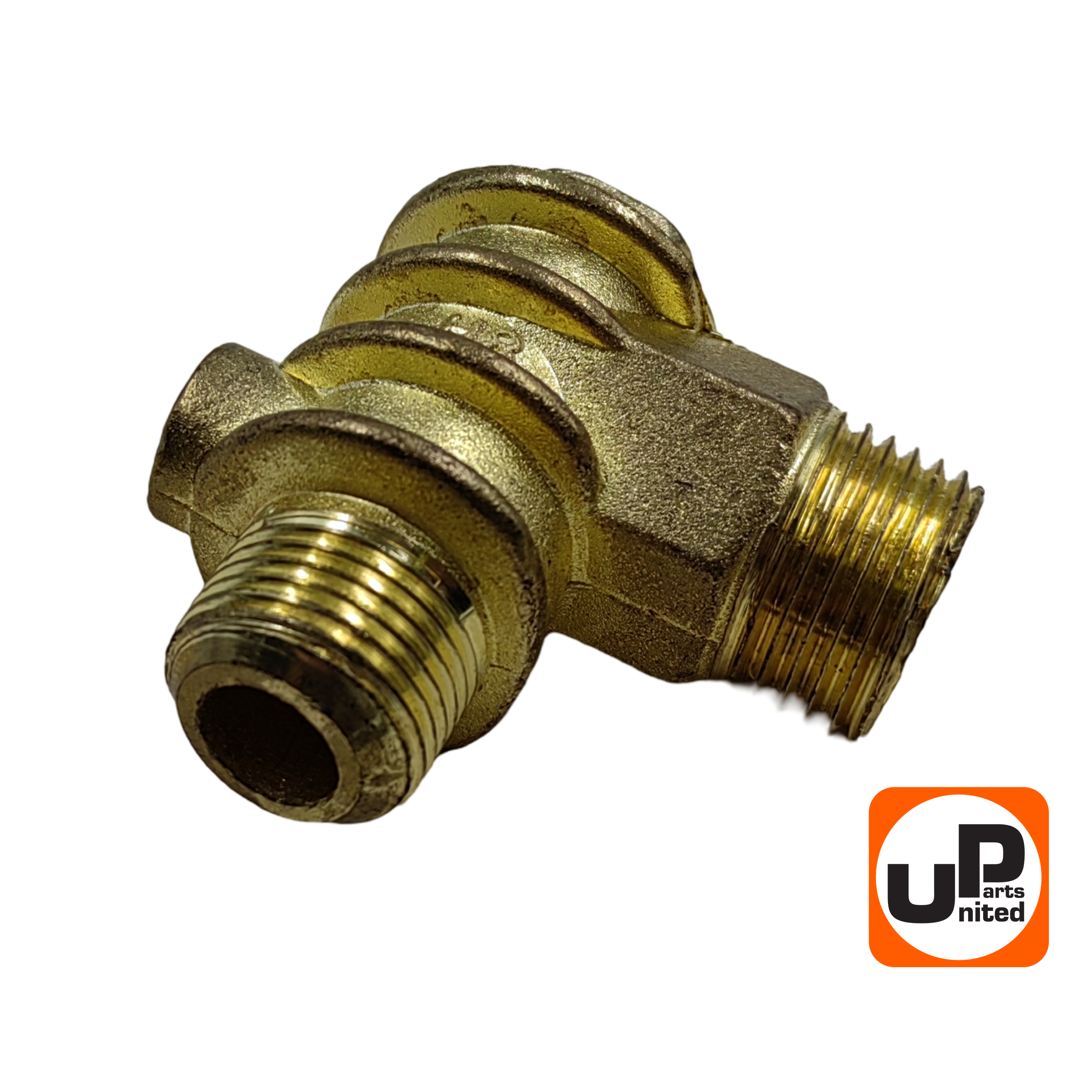 Клапан обратный UNITED PARTS для компрессора, резьба внешняя G1/2"×3/4"(19мм) × G1/8 внутренняя