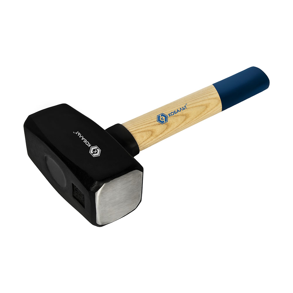 Кувалда КОБАЛЬТ 5 000 гр., деревянная рукоятка из ясеня, длина рукоятки 350 мм (918-855)