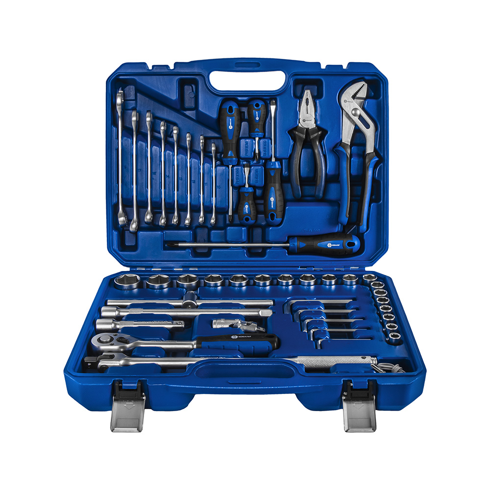 Набор инструмента универсальный КОБАЛЬТ 1/2", 45 ПРЕДМЕТОВ, кейс (919-586)