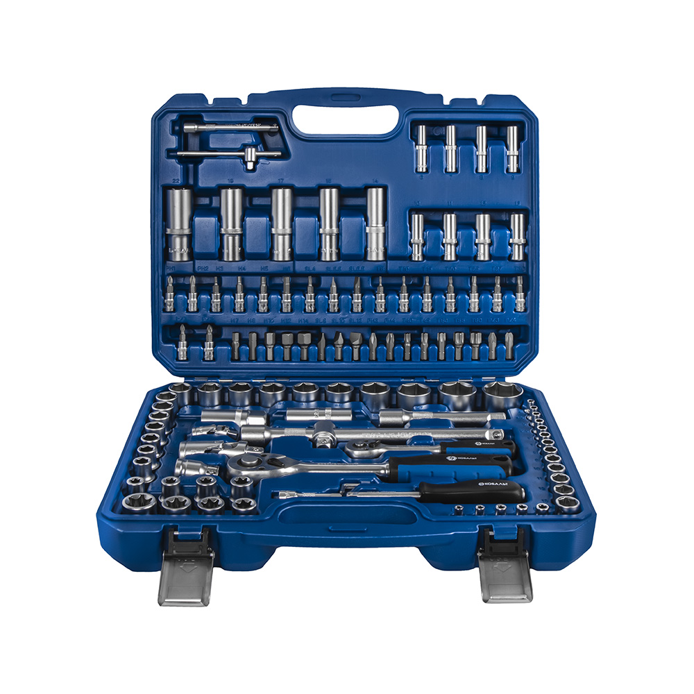 Набор инструмента универсальный КОБАЛЬТ 1/4" и 1/2", 108 ПРЕДМЕТОВ, кейс (919-661)