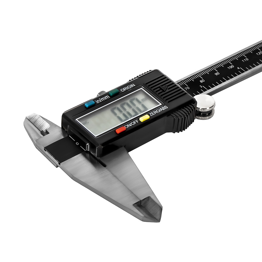 Штангенциркуль КОБАЛЬТ цифровой, ШЦЦ, открытого типа, 200 мм, точность 0,01 мм, глубиномер, направляющая из нерж. стали, кейс (919-883)