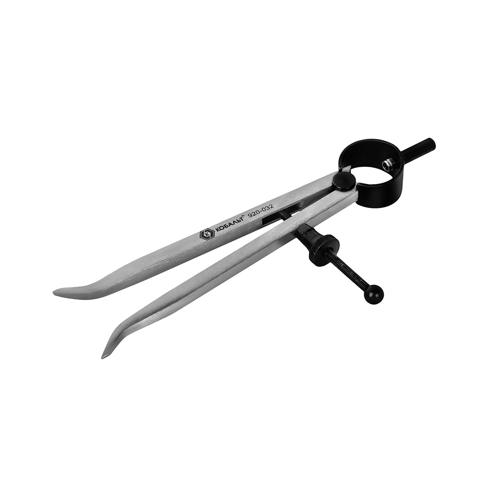 Кронциркуль КОБАЛЬТ для разметки и внутренних измерений до 125 мм, С ПРУЖИНОЙ И ФИКС.ВИНТОМ, из углеродистой стали, подвес (920-032)