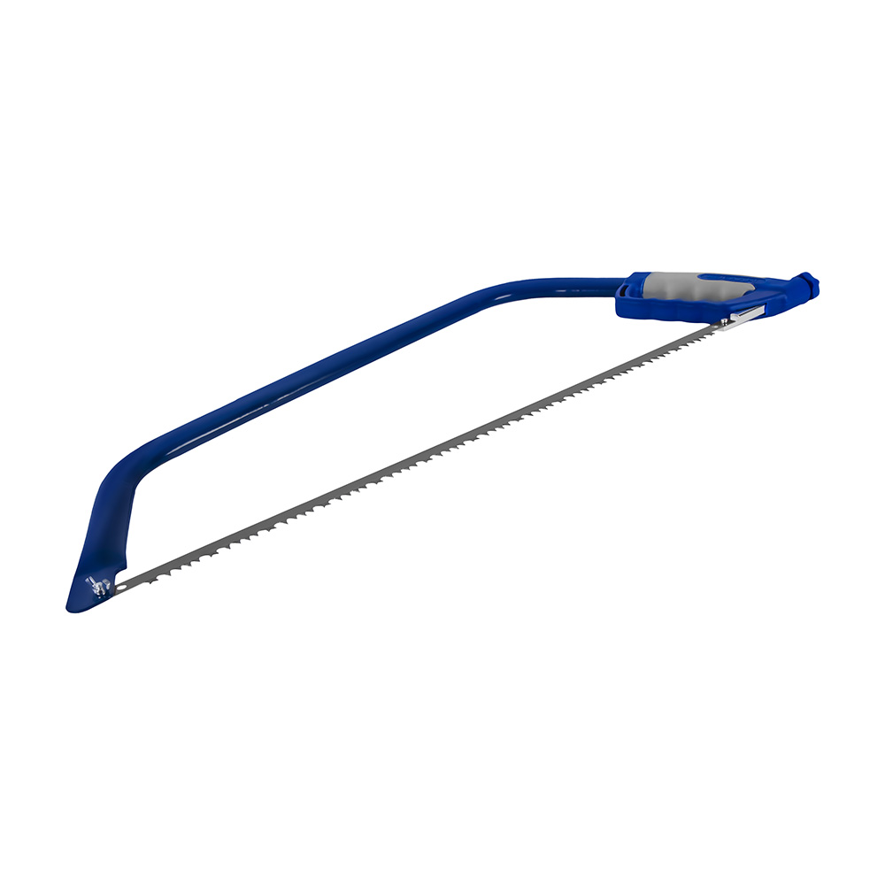 Пила лучковая КОБАЛЬТ быстрый грубый рез, 600 мм, для сырой древесины, прорезиненная рукоятка с защитой рук, быстрая смена лезвия (926-300)